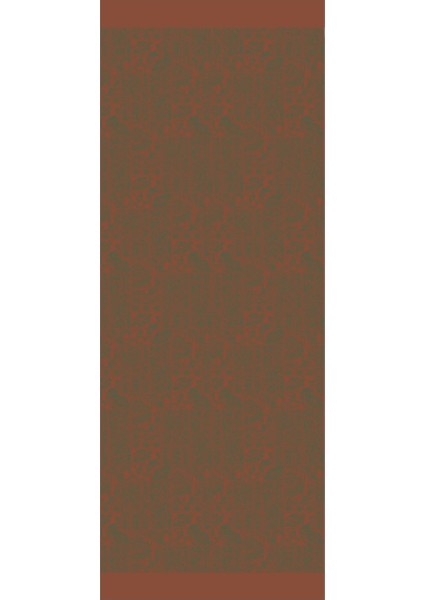 Henna Desen Çift Taraflı Şal Tarçın-Zümrüt