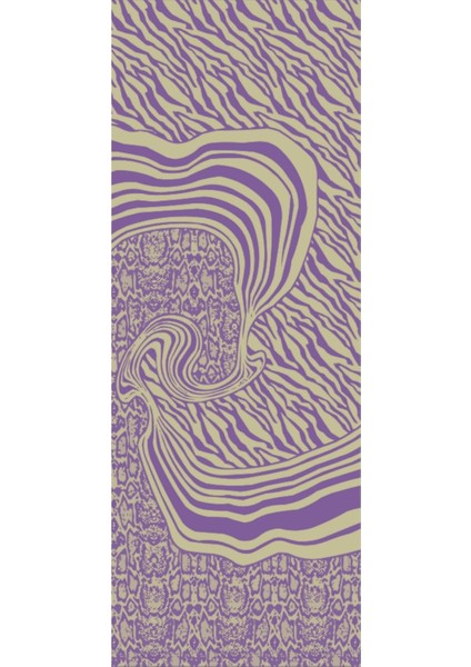 Riad Desen Çift Taraflı Şal Zeytin-Mor indirimleri