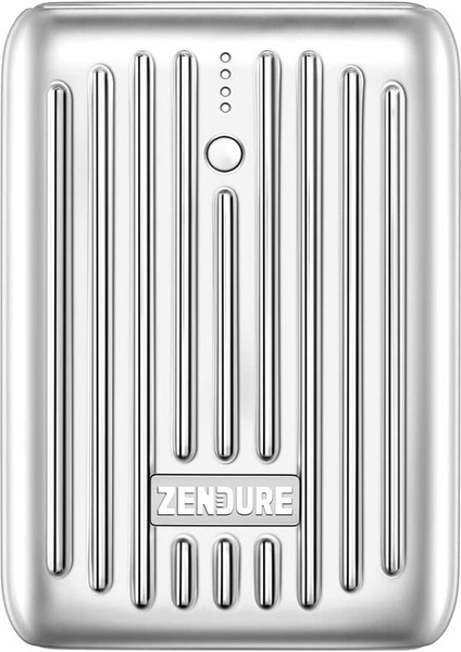Supermini 10,000 Mah Usb-C Powerbank 18 W Power Delivery, Süper Küçük Harici Pil, Iphone, Samsung Galaxy, Huawei, Nintendo Switch Vs. Için Hızlı Şarj Ile, Gümüş