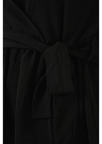 Kadın Kruvaze Yaka Kolsuz Bluz 966 - Siyah indirimleri