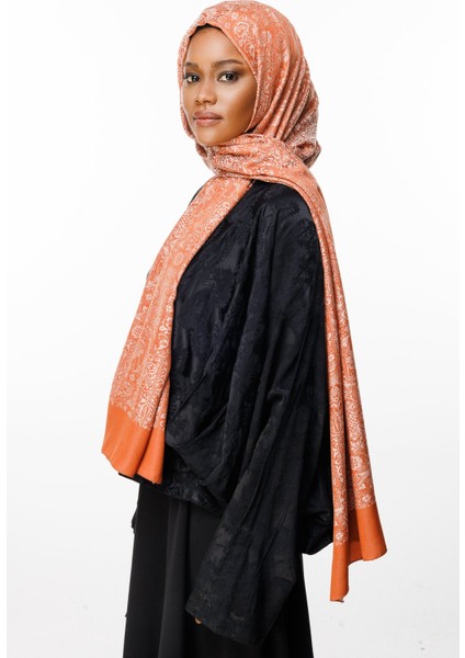 Henna Desen Çift Taraflı Şal Vizon-Tarçın modelleri