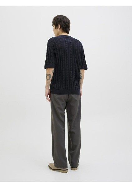 Jack Jones Lamason Knıt Oversize Fit Triko Polo Yaka Erkek Tişört 12277518 modelleri