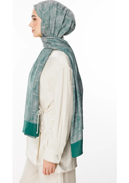 Sahra Desen Çift Taraflı Şal Zümrüt-Pembe fiyatları