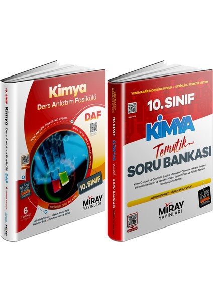 Miray 2026 10. Sınıf Kimya Ders Anlatım Fasikülleri + Tematik Soru Seti 2 Kitap