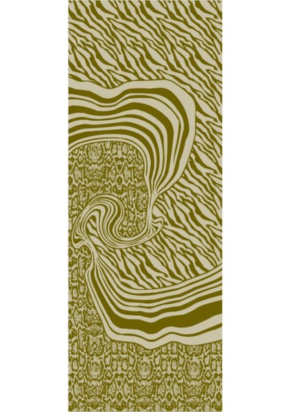 Riad Desen Çift Taraflı Şal Yağ Yeşili-Ekru indirimleri