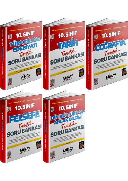 Miray 2026 10. Sınıf Eşit Ağırlık Tematik Soru Bankası 5 Kitap