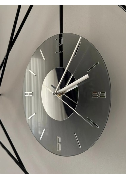 Ferrero Camlı Siyah Metal Kırılmaz Camlı Duvar Saati modelleri