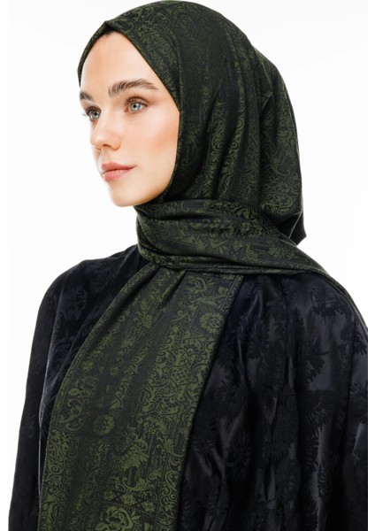 Henna Desen Çift Taraflı Şal Siyah-Haki modelleri