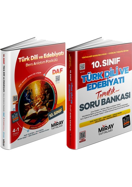 Miray 2026 10. Sınıf Türk Dili Ders Anlatım Fasikülleri + Tematik Soru Seti 2 Kitap