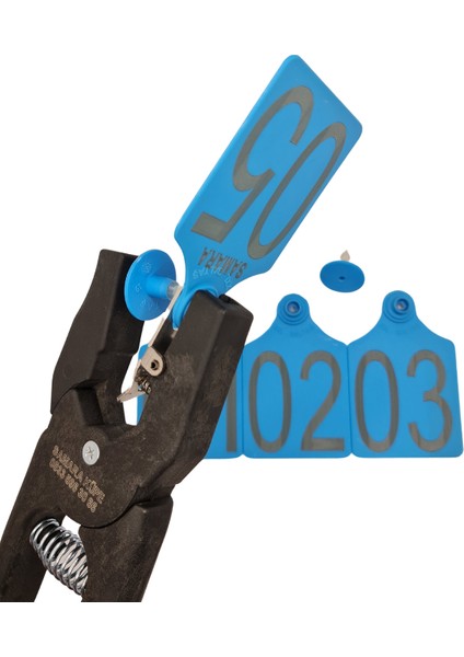 Büyükboy 250 Adet Mavi Xl Büyükboy Hayvan Küpesi+Pens Ucu Hediye fiyatları