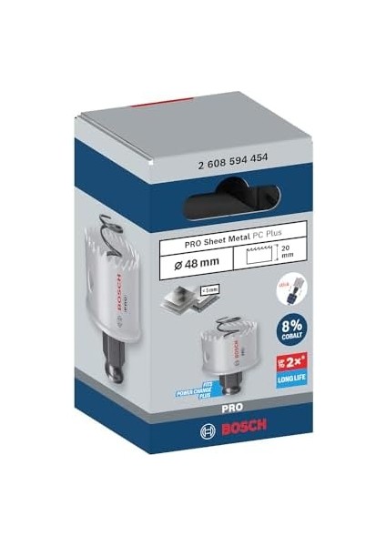 1 x Pro Sheet Metal Power Change Plus Delik Testeresi (Paslanmaz Çelik Saclar, Çelik Saclar, Ø 48 Mm, Profesyonel Aksesuar Matkap/tornavida Için) fiyatları