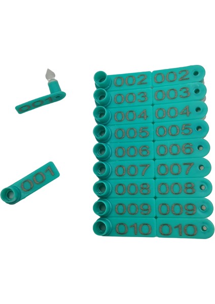 250 Adet Turkuaz Renk Kuzu Küpesi(Parmak Küpe)+Pens Ucu Hediye