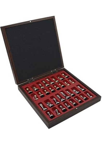 Büyük Boy Metal Klasik Satranç Tk. Antik ve Ceviz Desenli Sandıklı Mdf TAHTASI(36X36 Cm.) fiyatları