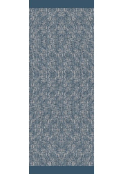 Sahra Desen Çift Taraflı Şal Petrol Mavisi-Bej