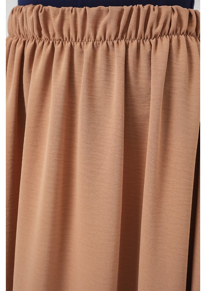 Kadın Uzun Ayrobin Etek 8050 - Camel indirimleri