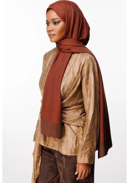 Sahra Desen Çift Taraflı Şal Acı Kahve-Kahve fiyatları