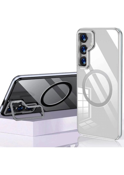 Samsung Galaxy S24 Crystal Magsafe Kapak - Şeffaf Nrmsa