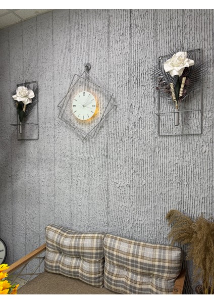 Gümüş - Ferrero KRİSTAL -Metal Kırılmaz Camlı Duvar Saati modelleri