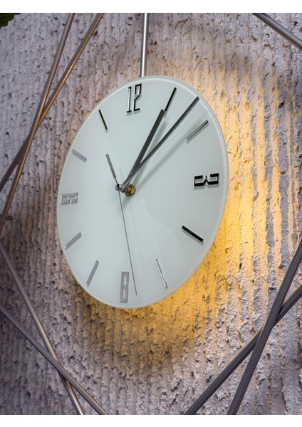 Gümüş - Ferrero KRİSTAL -Metal Kırılmaz Camlı Duvar Saati fırsatları