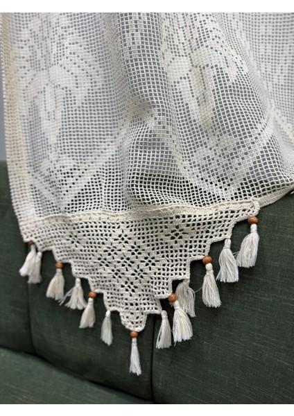 Örgü Örme Perde Makrome Desenli Pamuklu Tül Perde fiyatları