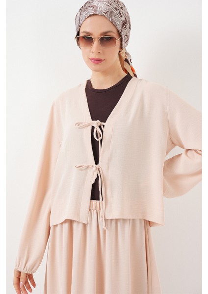 Kadın Ayrobin Kimono Etek Ikili Takım 8047 - Krem fiyatları