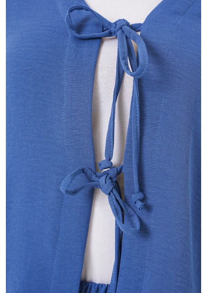 Kadın Ayrobin Kimono Etek Ikili Takım 8047 - Indigo indirimleri
