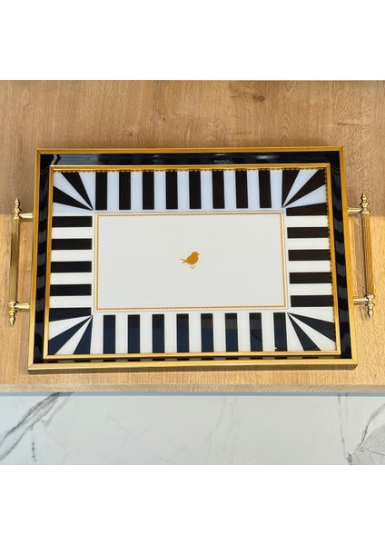 Glore A11-010- Black Line Çerçeveli Tepsi 31X46 fiyatları