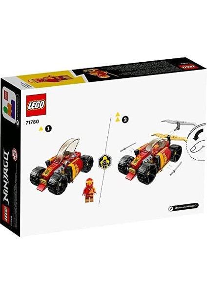 ® Kai’nin Ninja Yarış Arabası Evo 71780-6 Yaş ve Üzeri Çocuklar Için Araba ve Kai Minifigürü Içeren Yaratıcı Oyuncak Yapım Seti (94 Parça) modelleri