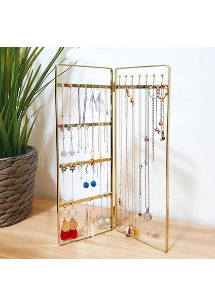 Şık Takı Düzenleyici, Altın Renkli ve Fonksiyonel Saklama Çözümü