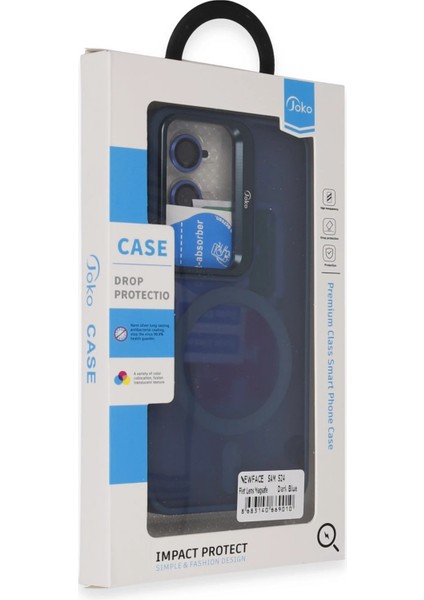 Samsung Galaxy S24 Flet Lens Magsafe Kapak - Lacivert Nrmsa modelleri