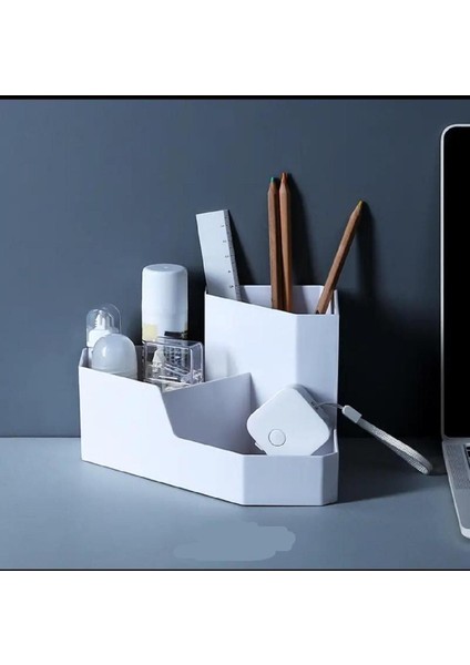 Beyaz Üçgen Köşelik Organizer, Şık ve Pratik Saklama Çözümü