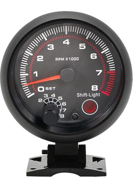 3.75 " Otomobil Takılı Enstrüman Siyah Beyaz Işık Takometre 0-8000 Pointer Takometre 92MM (Yurt Dışından) modelleri
