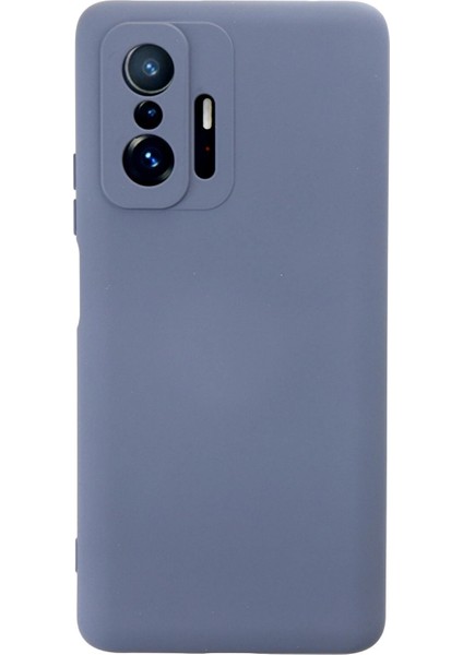 Xiaomi Mi 11T Pro Kılıf Nano Içi Kadife Silikon - Gri Nrmsa