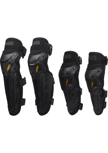 Motosiklet Diz Dizlik Pedleri Dirsek Koruması Ayarlanabilir Elastik Kayış Motocross Diz Koruma Zırhı Dirtbike Yarış Siyah (Yurt Dışından) fırsatları