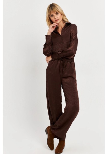 Kadın Acı-Kahve Saten Pantolon MCAR1128