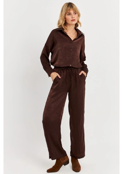 Kadın Acı-Kahve Saten Pantolon MCAR1128 fiyatları