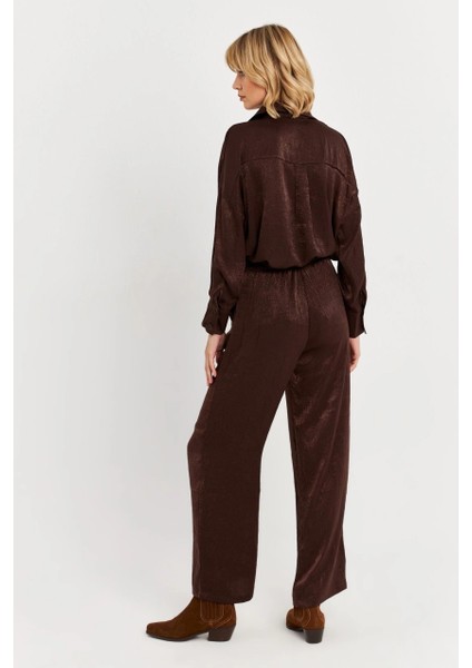 Kadın Acı-Kahve Saten Pantolon MCAR1128 indirimleri