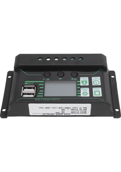 Güneş Şarj Regülatörü 12V 24V 10A LCD Ekran Çift USB Bağlantı Noktası Çoklu Koruma Güneş Panelı Regülatörü Rv Araba Tekne (Yurt Dışından) fiyatları