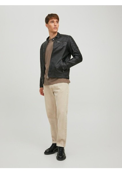 Jack Jones Htano Erkek Suni Deri Ceket 12182192 fırsatları