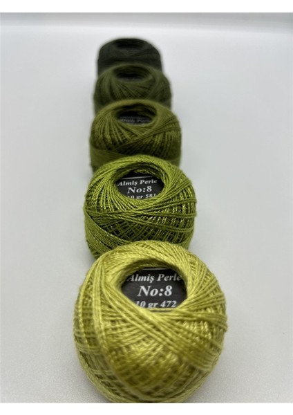Almiş Perle Etamin-Kanaviçe 5'li Iplik Seti (10 Gr-No:8)