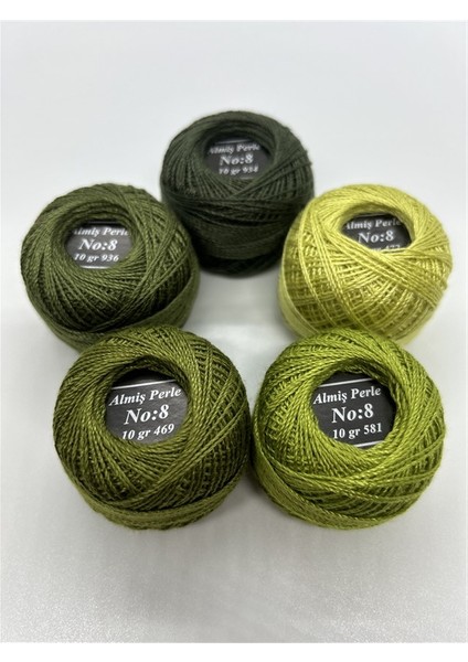 Almiş Perle Etamin-Kanaviçe 5'li Iplik Seti (10 Gr-No:8) modelleri