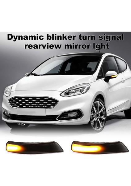 2 Adet Dinamik Dönüş Sinyal Işığı LED Yan Kanat Dikiz Aynası Göstergesi Flaşör Işık Değiştirme Ford Fiesta Için Mk7 B-Max 2008-2017 (Yurt Dışından)
