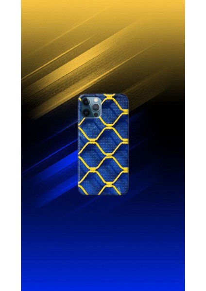 Sarı-Lacivert Desenli Kılıf Tasarımı-2 Ip 12 Pro Max