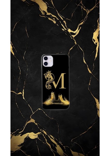 Siyah Desenli Gold Z Harfi 14 Pro Max