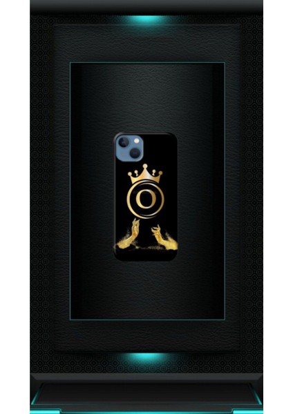 Siyah Desenli Gold H Harfi Ip 13