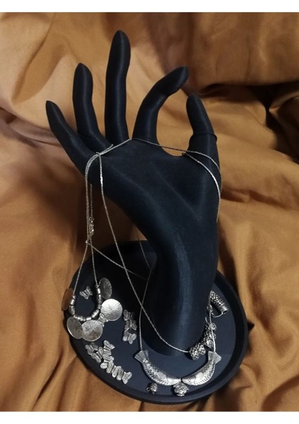 18 cm Siyah El Takı Sergileme Standı, Yüzük, Kolye, Küpe, Bileklik Organizer fırsatları