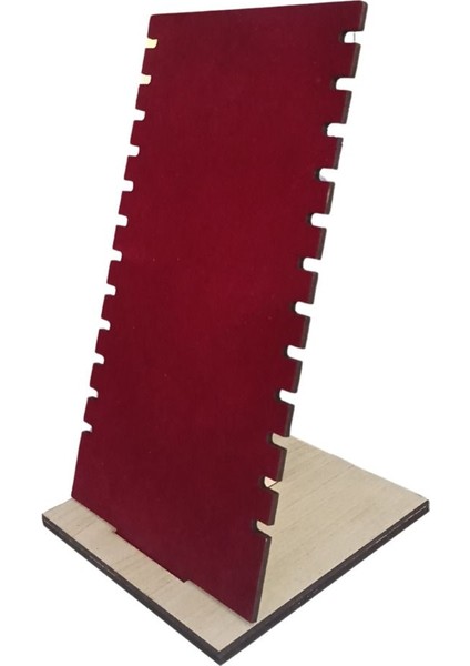 Bordo Renkli Şık Bileklik ve Kolye Standı, Düzenli Sergileme Sağlar. modelleri