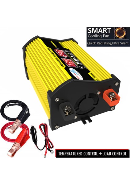 Taşınabilir Invertör Araba Güç Çeviriciler DC12VOLT To AC110 / 220VOLT Trafo 4000W Modifiye Dalga Invertör Çift Usb'li LED Ekran Otomatik Invertörler (Yurt Dışından) modelleri