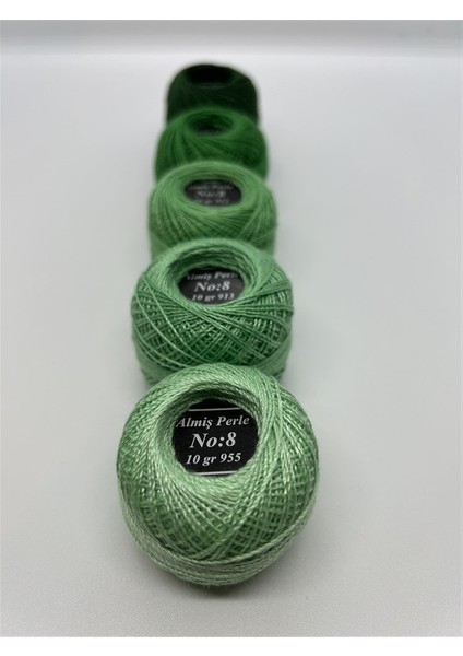 Almiş Perle Etamin- Kanaviçe 5'li Iplik Seti (10 Gr- No: 8) modelleri