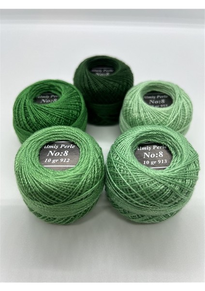 Almiş Perle Etamin- Kanaviçe 5'li Iplik Seti (10 Gr- No: 8) fırsatları